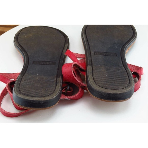 G.H. Bass & Co.‎ Sz 10 M Red Thong Synthetic Women Sandals - Picture 6 of 7